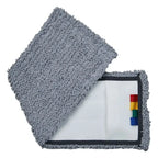 Unger ergo taschenmopp 40cm grauer mikrofasermopfkopf mit weißem innenraum und regenbogenfarbenem etikett