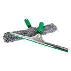 Unger ergotec 2in1 starter set ak011a grün-griff squeegee mit silbernem metallrahmen und grauem mikrofaserpad