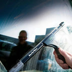 Unger ergotec ninja fensterwischer schwarz und silber mit strukturiertem griff und 40 grad winkel