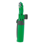 Unger ergotec swivelloc fensterwischer griff mit grünem plastikgriff schwarzem griffbereich und metallklinge