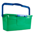 Unger green label eimer 12 liter grüne plastikwanne mit blauem griff und passenden blauen verschlüssen