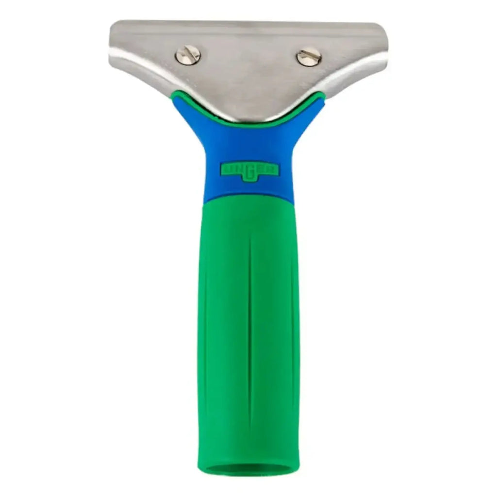 Unger green label grif gts h0 mit grünem und blauem ergonomischem griff und edelstahlklinge für fensterreinigung