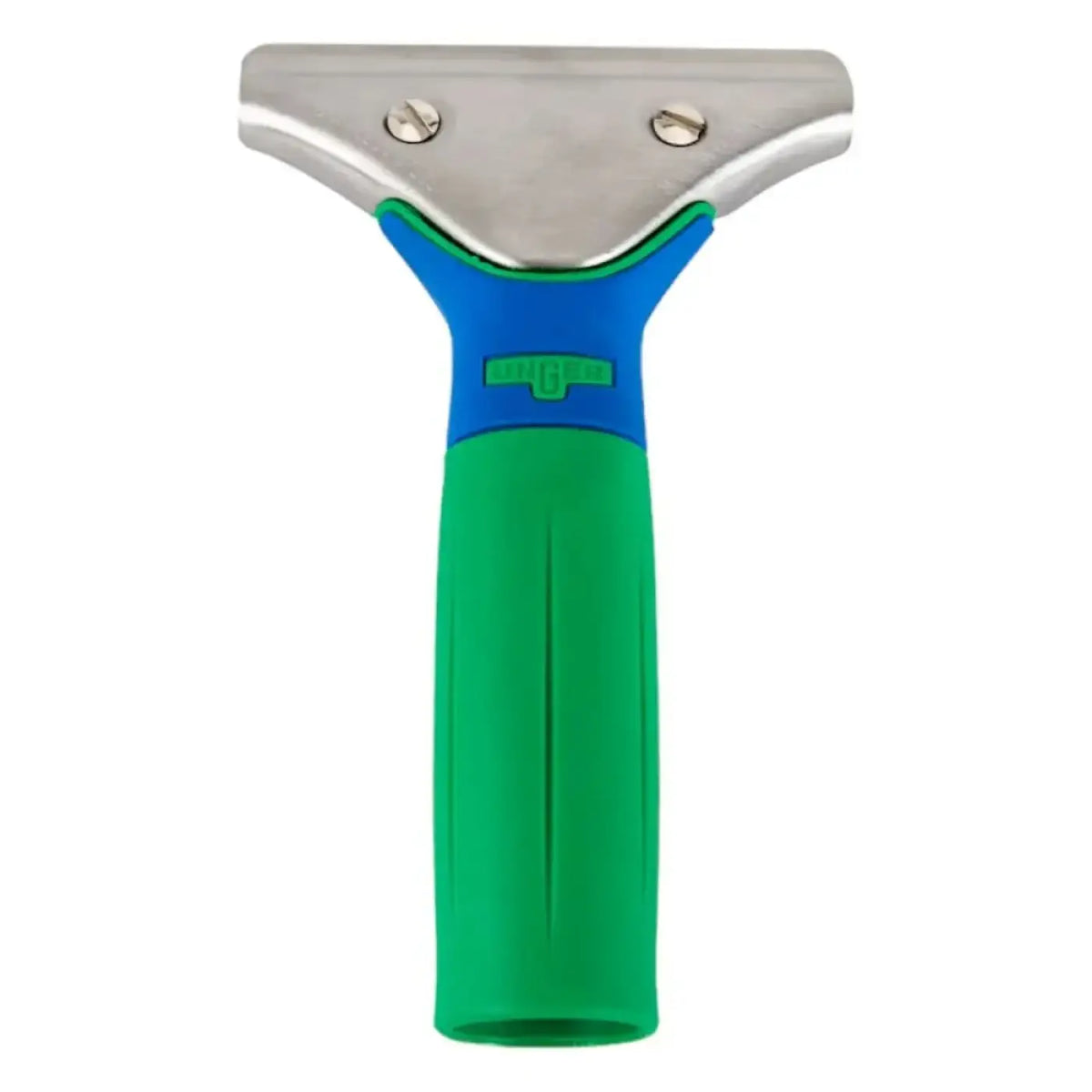 Unger green label grif gts h0 mit grünem und blauem ergonomischem griff und edelstahlklinge für fensterreinigung