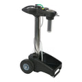 Schwarze und chromfarbene mobile fahrzeugaufbereitungsmaschine unger hydropower nano filter basis mit transparentem filtergehäuse grünem schlauch und doppelrädern