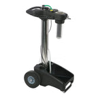 Schwarze und chromfarbene mobile fahrzeugaufbereitungsmaschine unger hydropower nano filter basis mit transparentem filtergehäuse grünem schlauch und doppelrädern