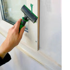 Grüner und schwarzer fensterschaber mit gummiklinge ungerr kunststoffklingen 10cm e100p 10 stück
