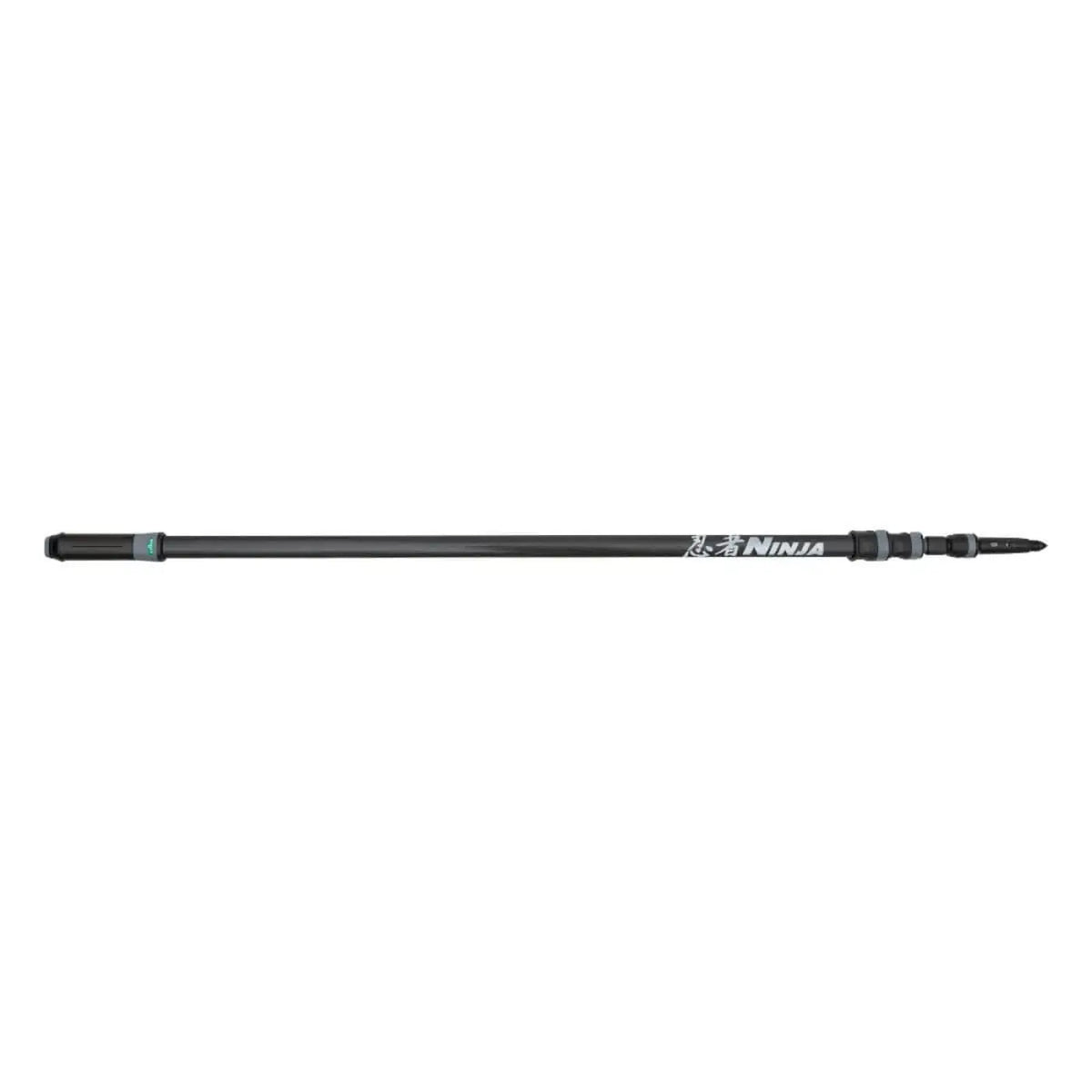 Schwarze carbon fischerrute unger ninja mit segmentiertem design und teleskopfunktion für angler