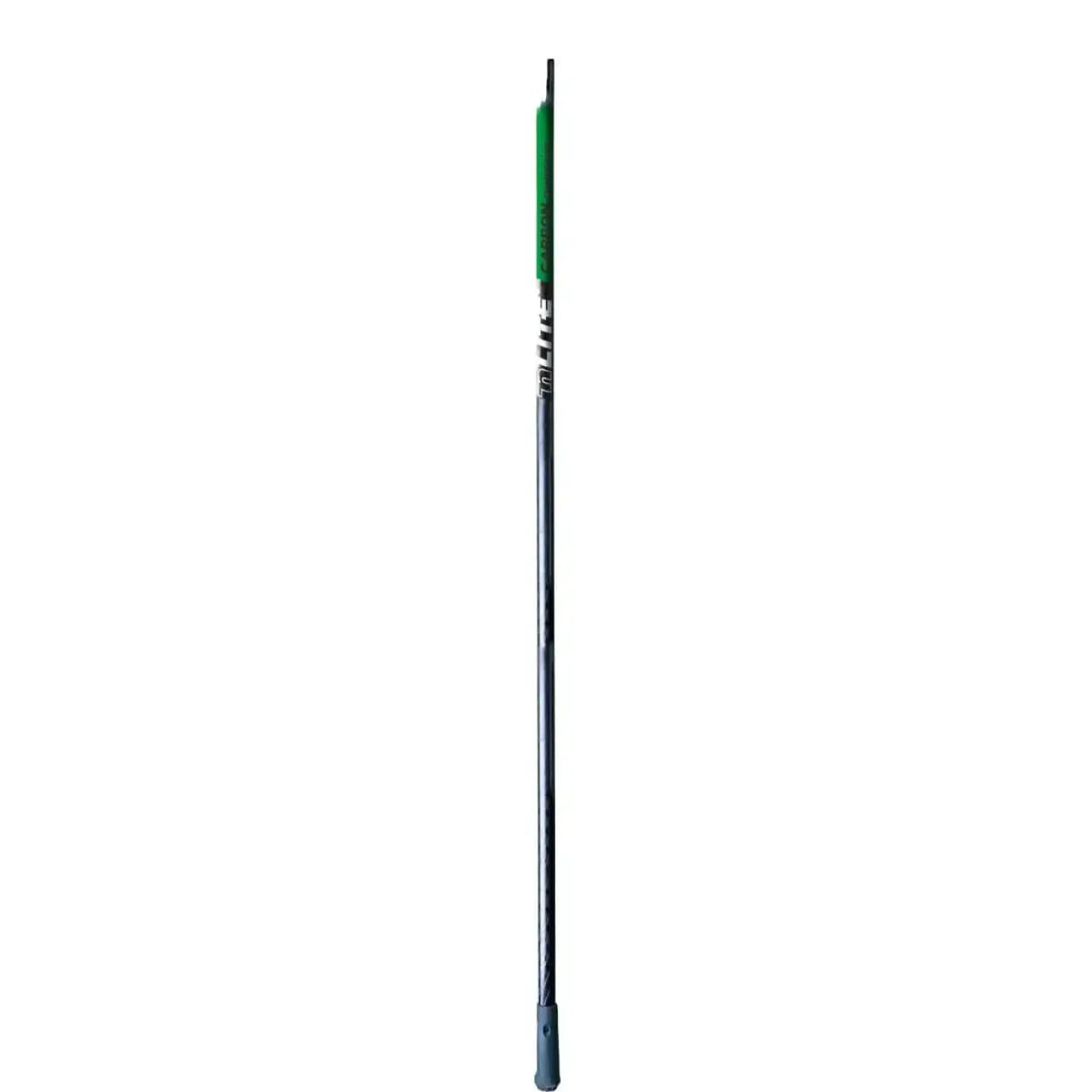 Unger nLite carbon composite teleskopstange mit schwarzem kohlefaser-pfeil, grünem spitzkopf und blauem griff