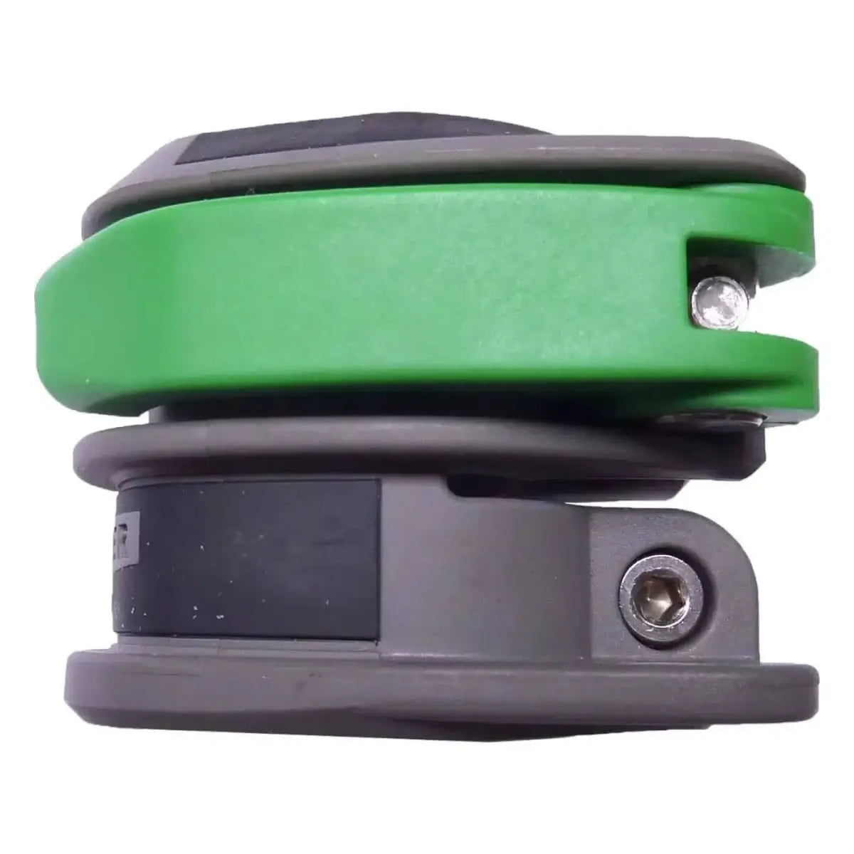 Grüner und grauer plastikclip mit schwarzem gummigriff oben für unger nlite smart lock klammer