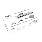 Weiße kartonverpackung für unger pro fensterreinigungsset 4-in-1 advanced akg14 sichtbar von vorne