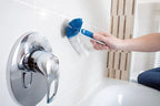 Unger robuste flachbürste blaue borsten badezimmer wandbürste mit weiß blauem griff
