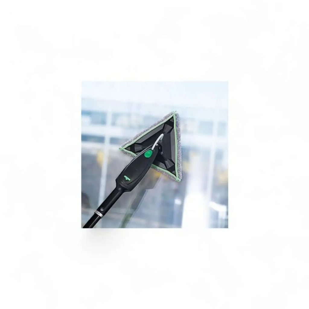 Unger stingray-set 330 OS SRKO3 dreieckiges fensterreinigungsgerät in schwarz-grün mit mikrofaserkopf