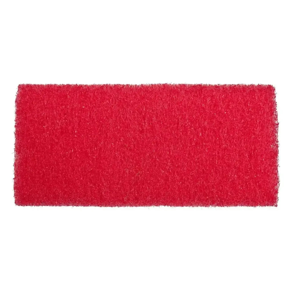Vermop reinigungspad bright red rectangular scrubbing pad with dense fuzzy texture for effective cleaning