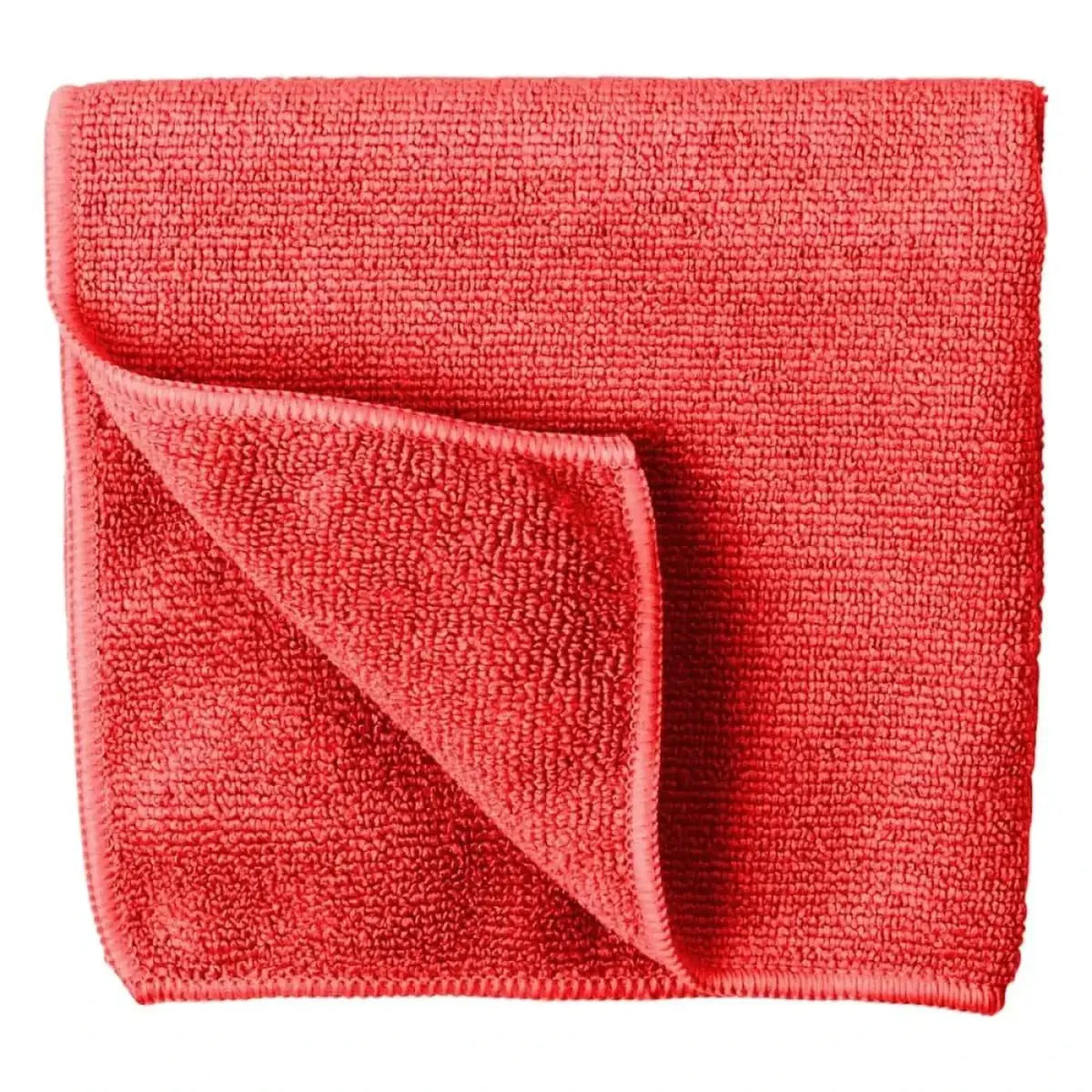 Rote mikrofasertücher von vermop softtronic 1 mit weicher struktur und sauber verarbeiteten kanten in 5er pack