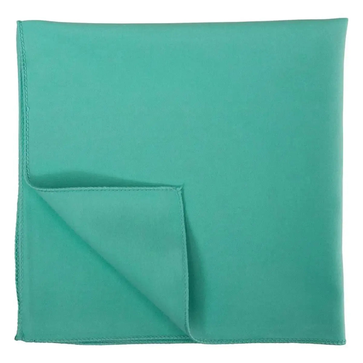 Ein elegantes tealfarbenes seiden-einstecktuch vermop softy tuch 40x40 cm mit sauber gesteppter kante und dezentem glanz