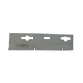 Silbernes fimap imx abstreiferblatt mit drei schlitzen und eingestanzter nummer aus metall