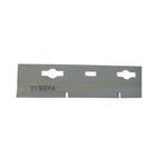 Silbernes fimap imx abstreiferblatt mit drei schlitzen und eingestanzter nummer aus metall