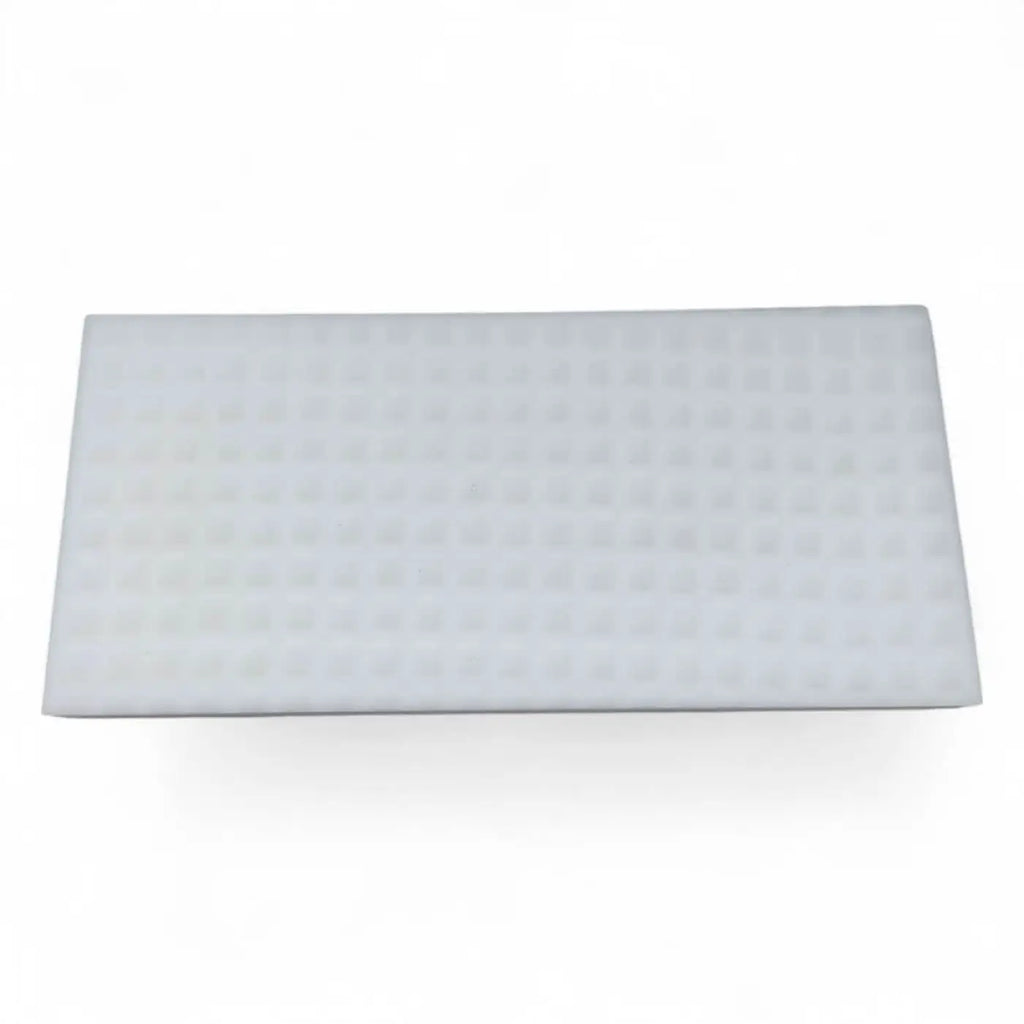 Weißer rechteckiger weber melamin handpad schwamm mit strukturierter gitteroberfläche 115x25 cm