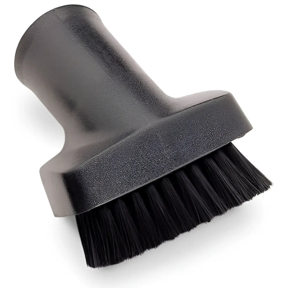 Schwarze kunststoff-bürstenaufsatz für staubsauger mit dichten borsten weber möbelpinsel standard nw 32 mm