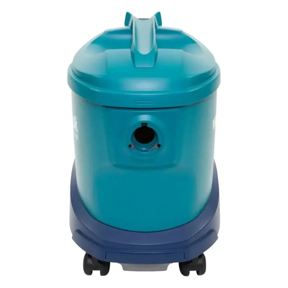 Wetrok durovac 11 staubsauger in tealfarben und marineblau mit robustem kunststoffgehäuse und rollen