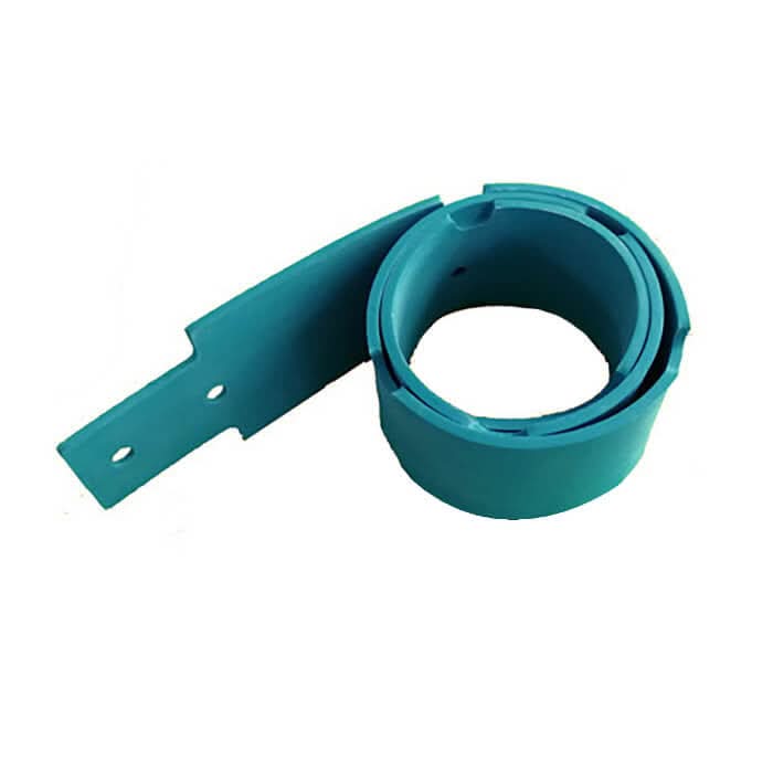 Tealfarbene flexible kunststoff-gartenbegrenzung mit gebogenem schlauf und flacher montageplatte wetrok dichtlippe 79 nr für duomatic esprit