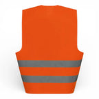 Wica-tex oskar 22686 warnweste in hellorange mit zwei horizontalen reflektierenden grauen streifen